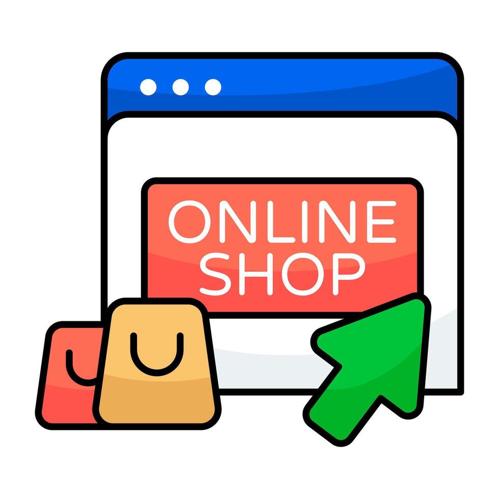 Premium design icon of web shop vector