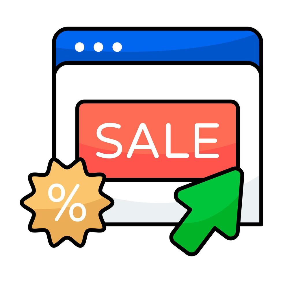 Perfect design icon of web sale vector