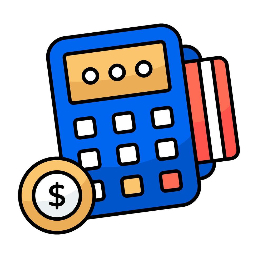 A beautiful design icon of cash till vector
