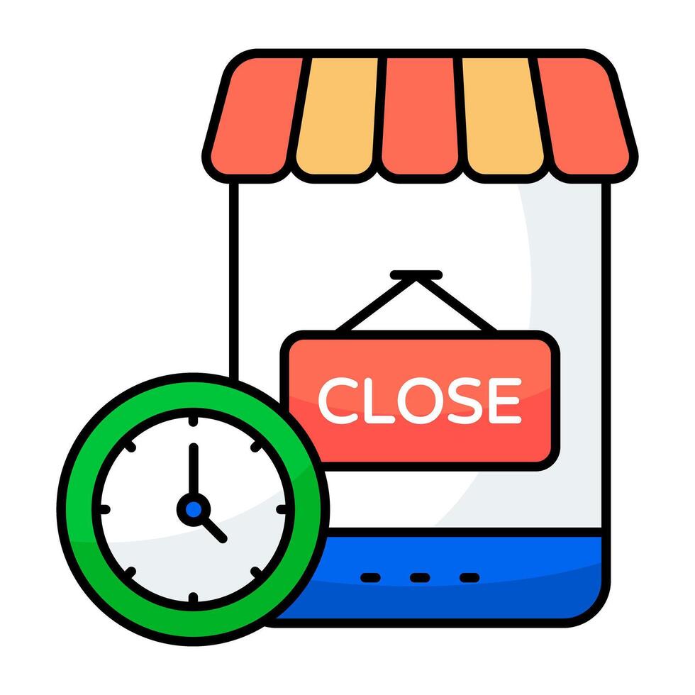 Premium design icon of close board vector
