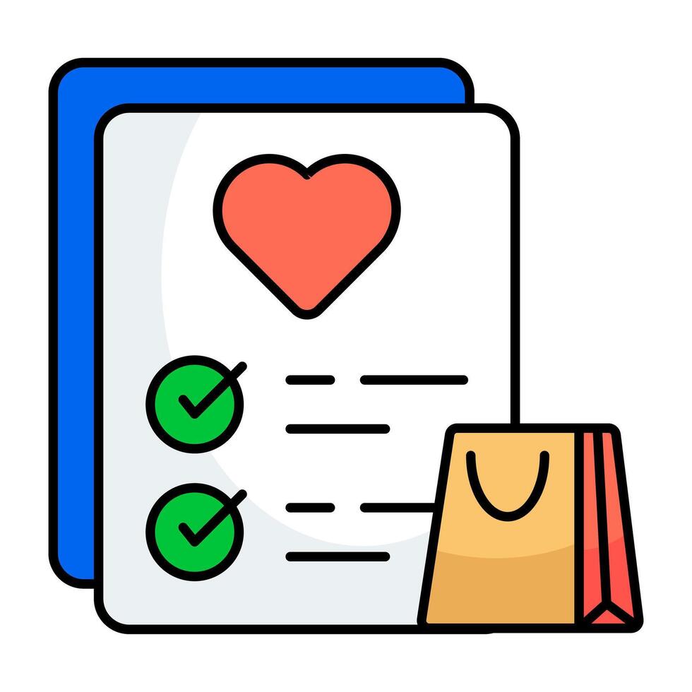 Perfect design icon of wishlist vector