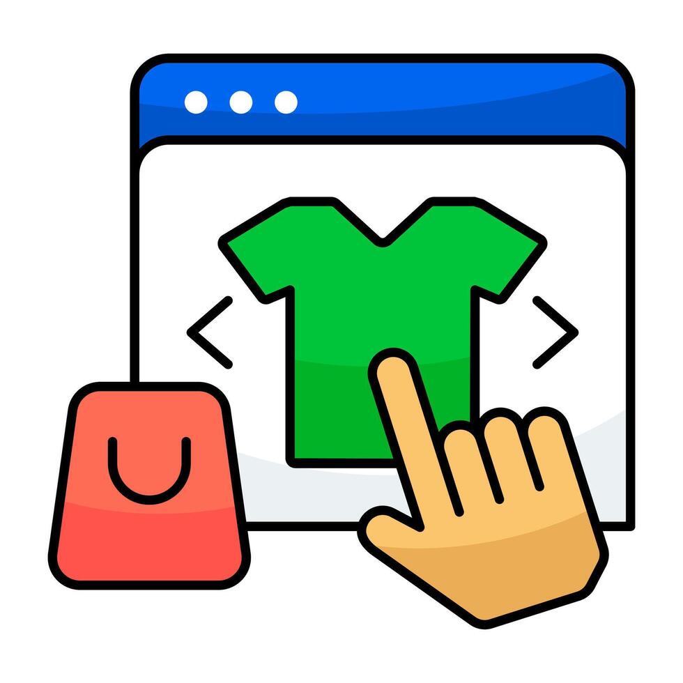 Creative design icon of web shopping vector
