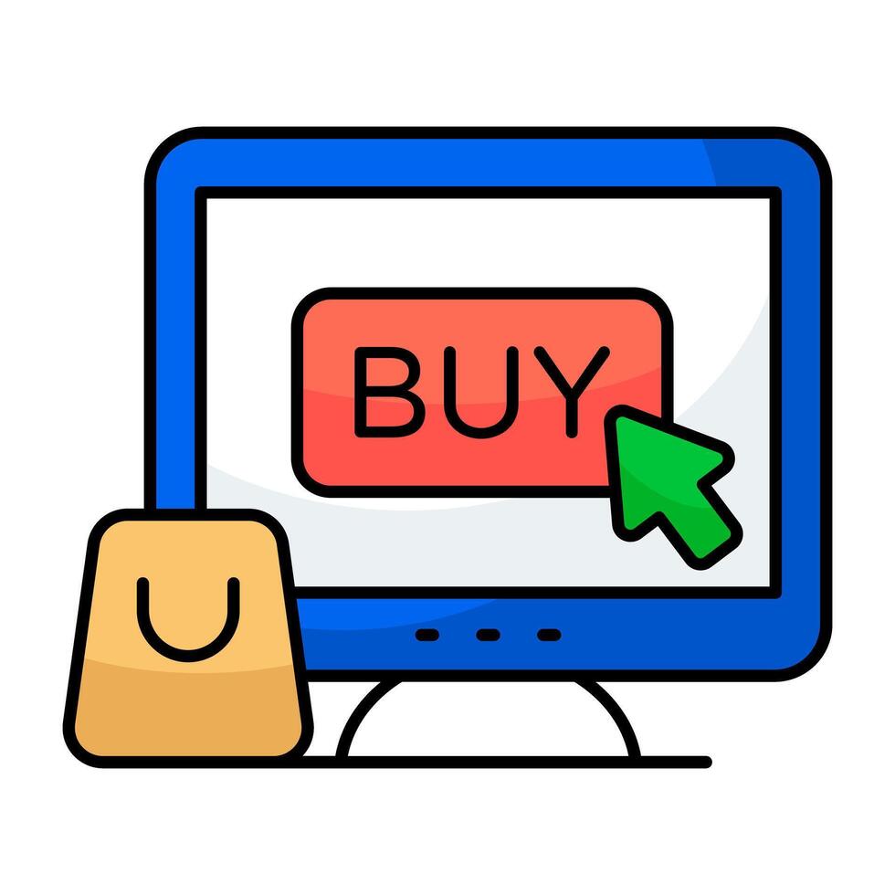 An icon design of buy online vector