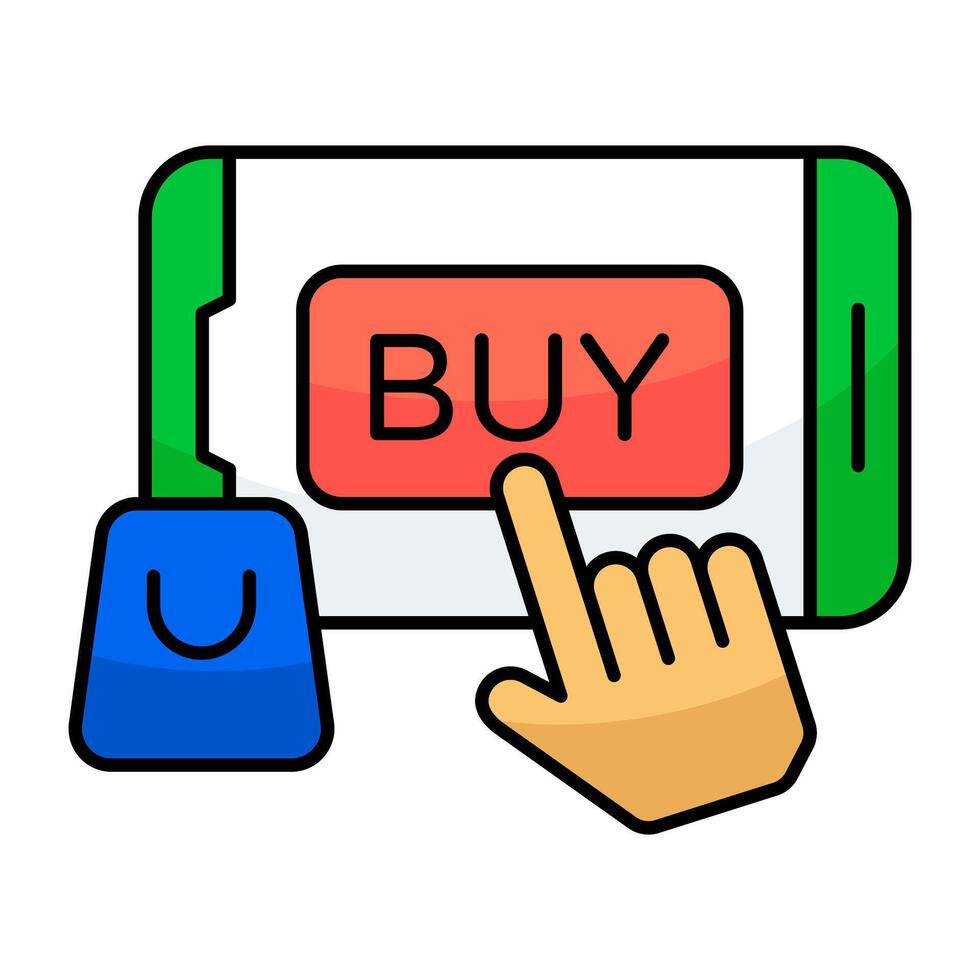 Modern design icon of buy button vector