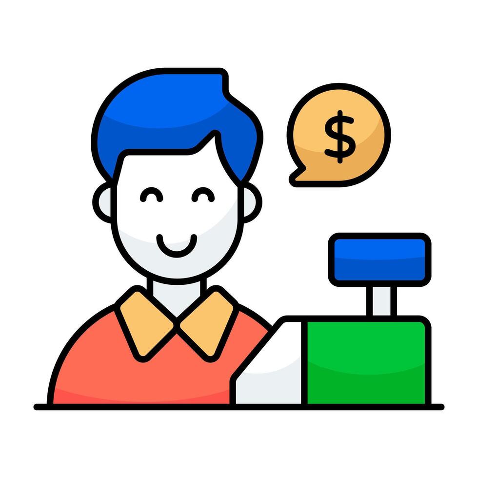 An icon design of salesman vector