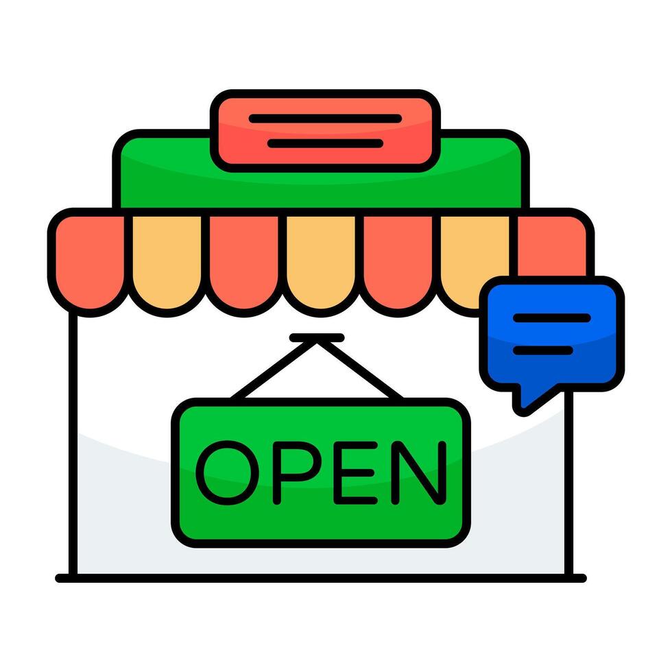 Premium design icon of open board vector