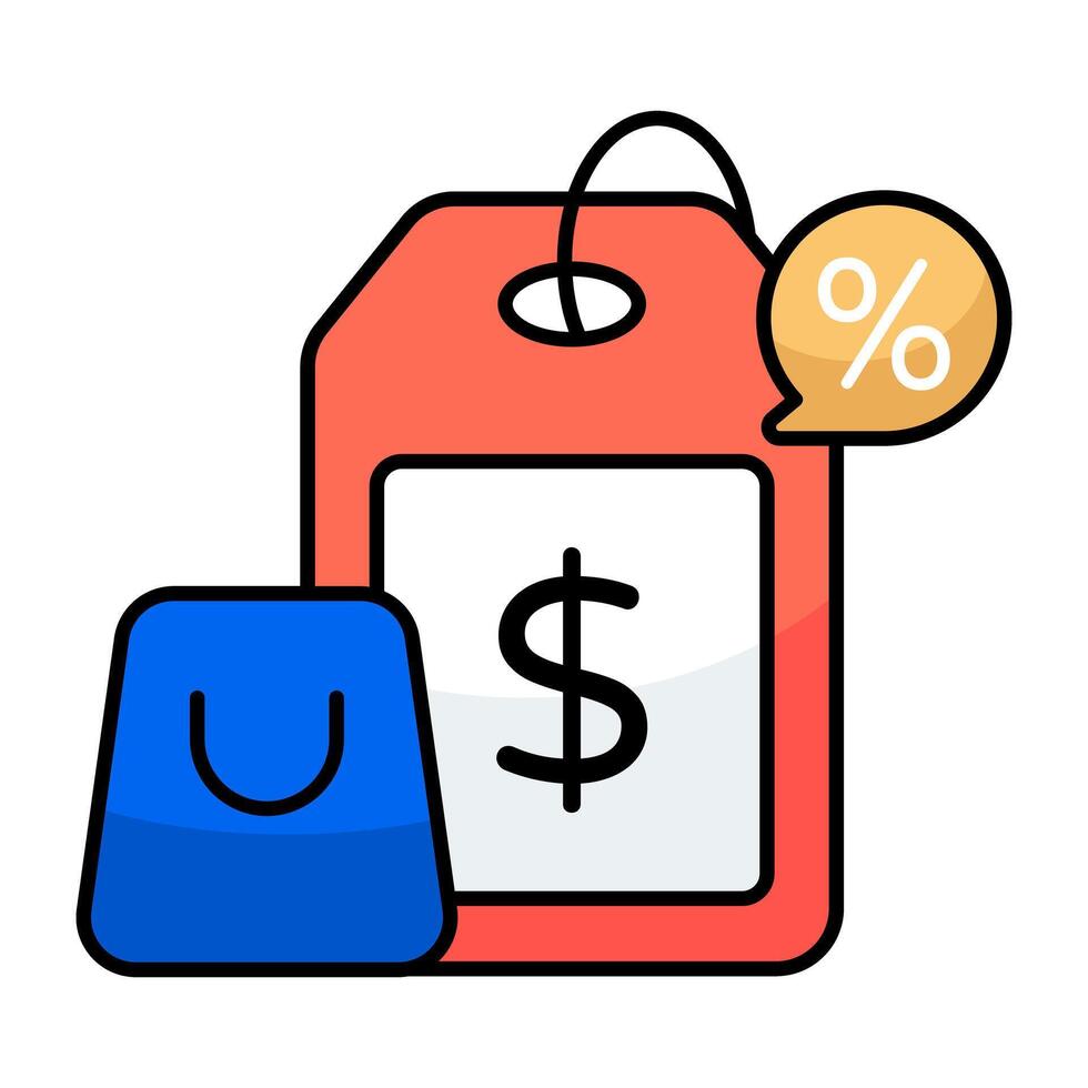 A beautiful design icon of discount tag vector