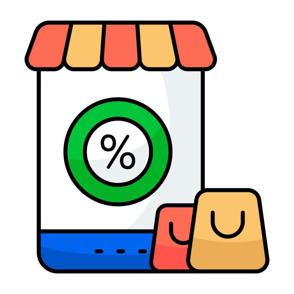 A beautiful design icon of shopping discount vector