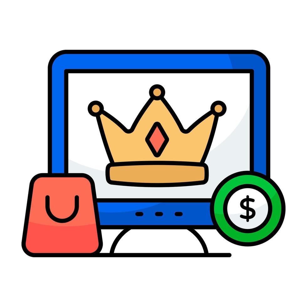 Modern design icon of crown vector