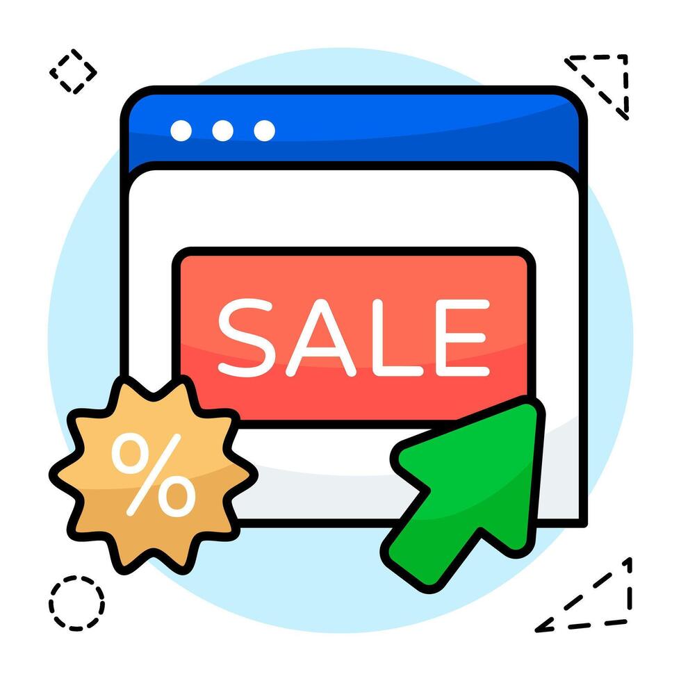 Perfect design icon of web sale vector