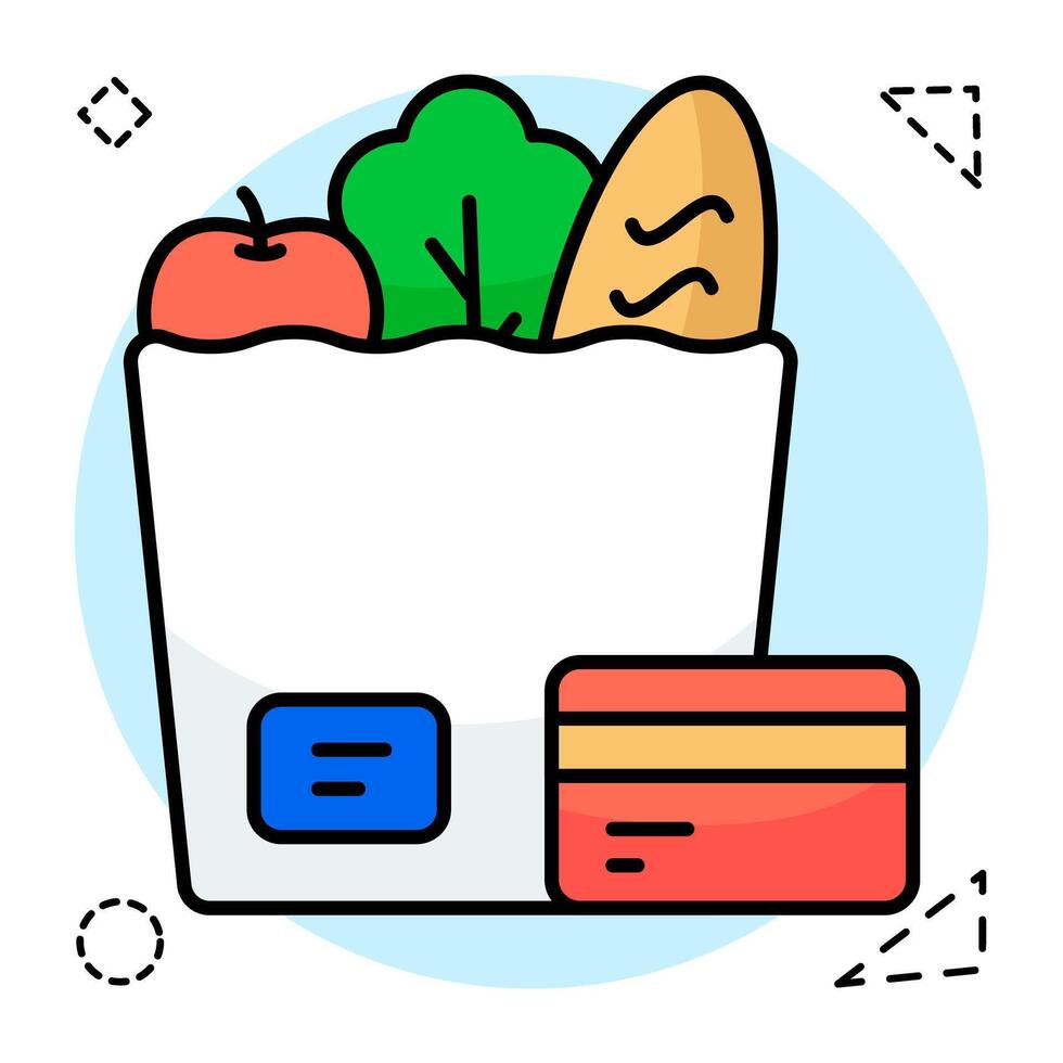 Perfect design icon of grocery bag vector