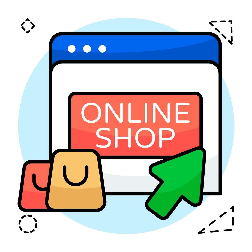 Premium design icon of web shop vector