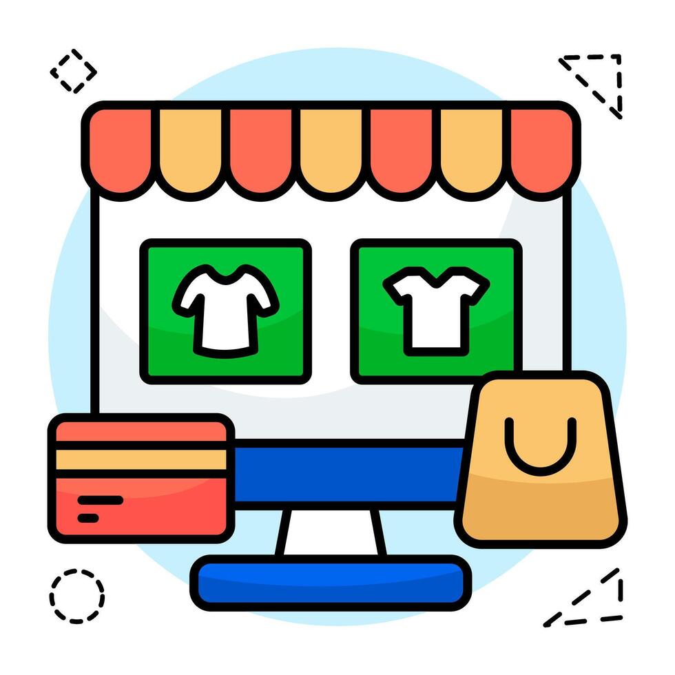 Premium design icon of online store vector
