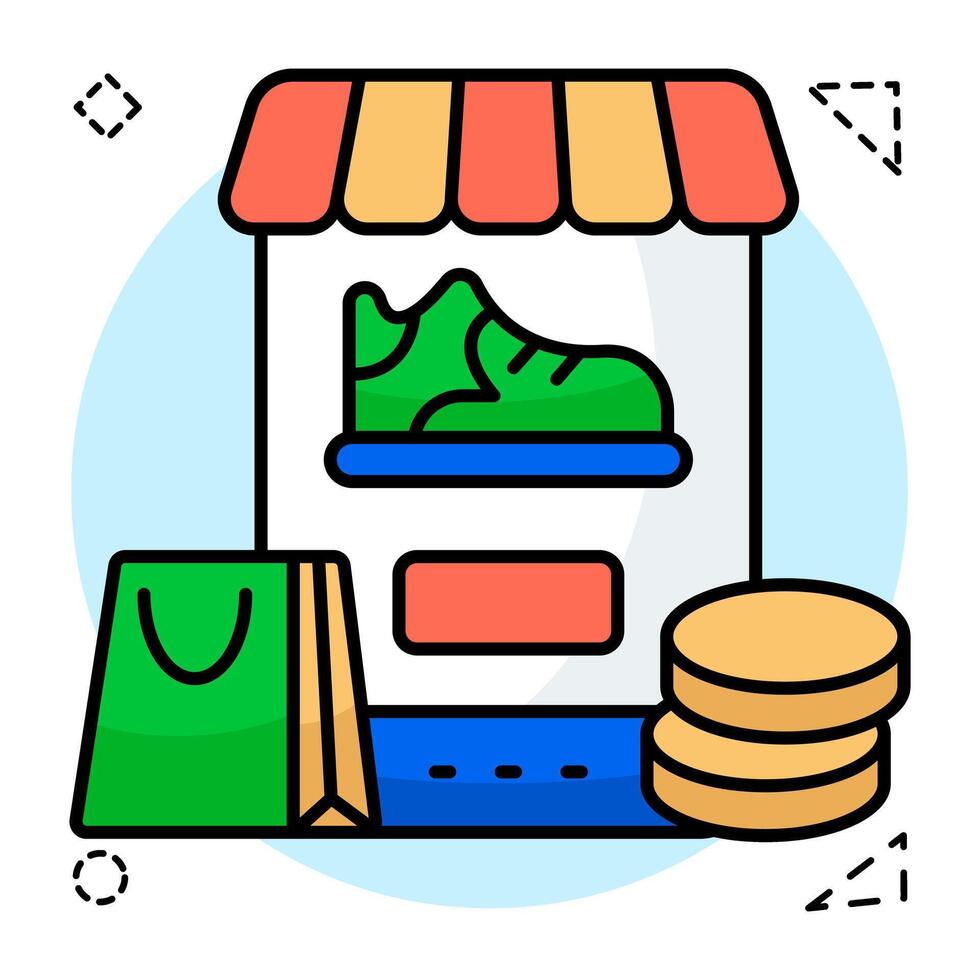 Creative design icon of mobile shoe vector