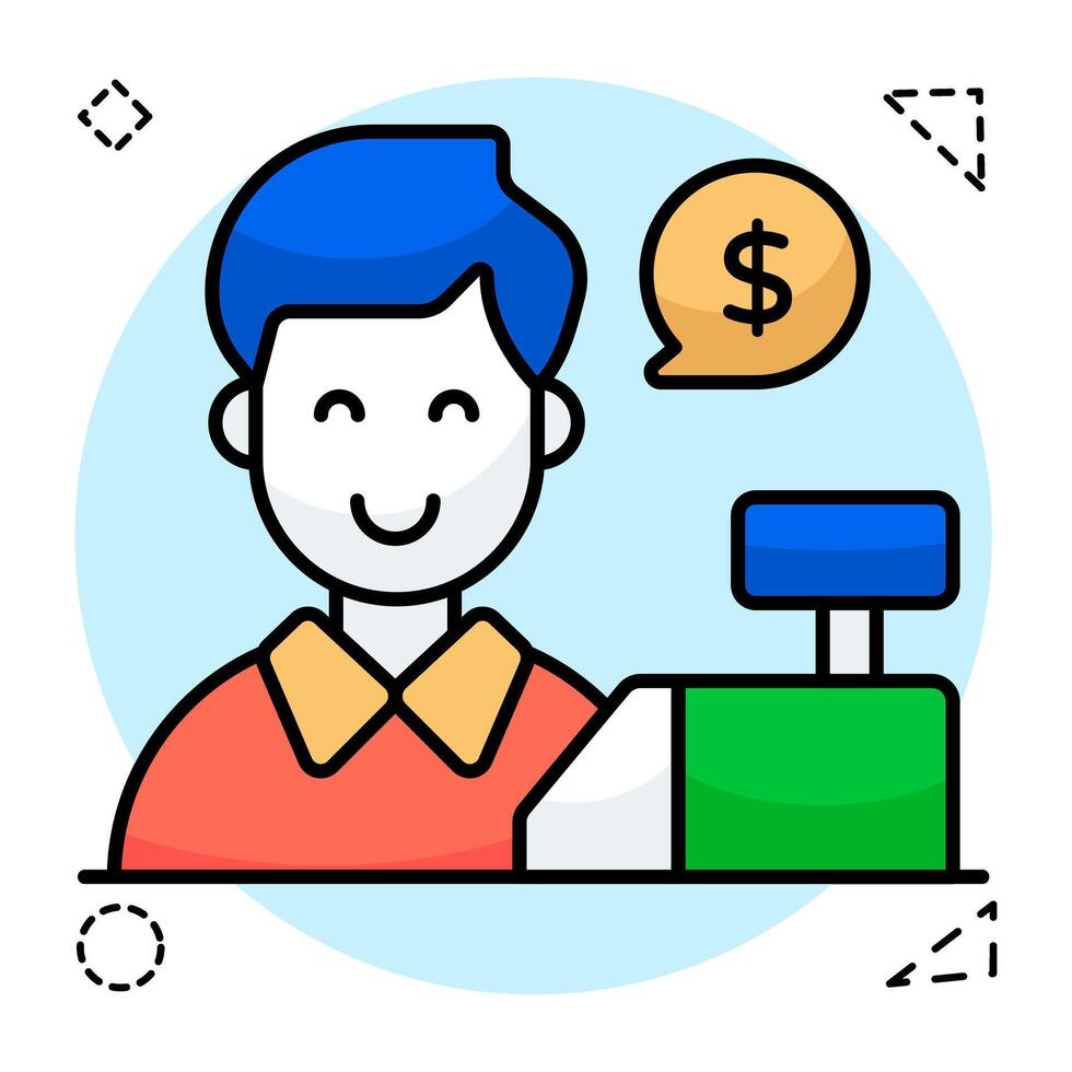 An icon design of salesman vector