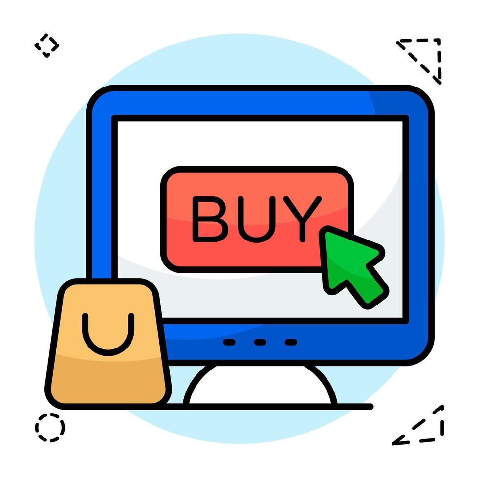 An icon design of buy online vector