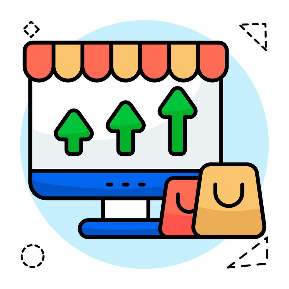 A trendy design icon of online shop vector
