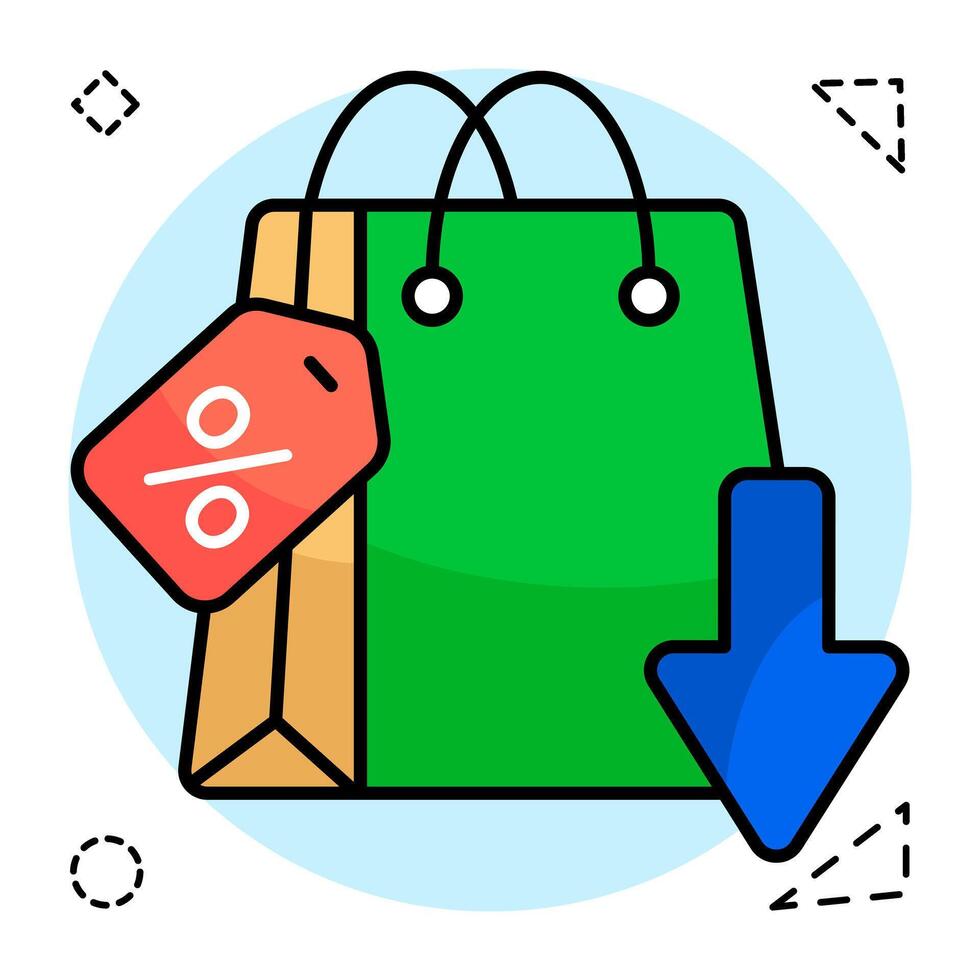 Modern design icon of shopping discount vector