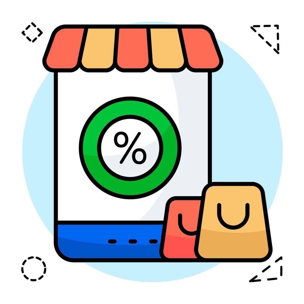 A beautiful design icon of shopping discount vector