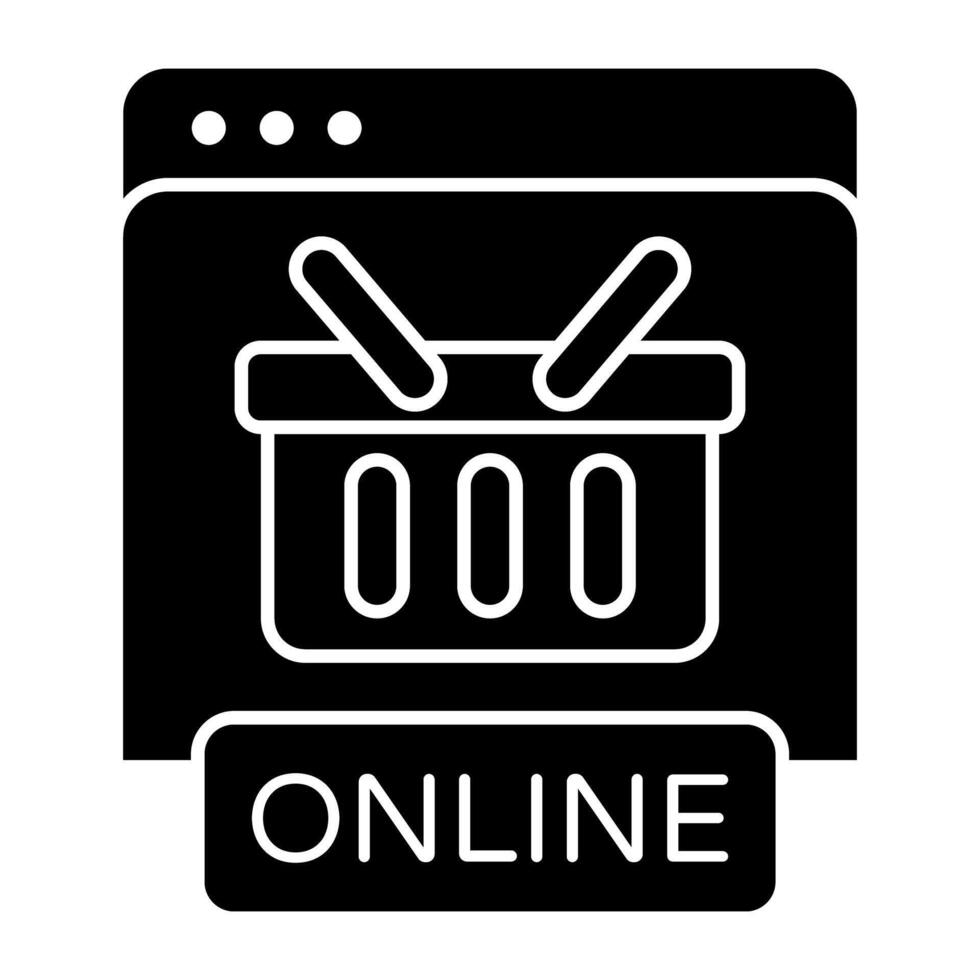 A beautiful design icon of web shopping vector