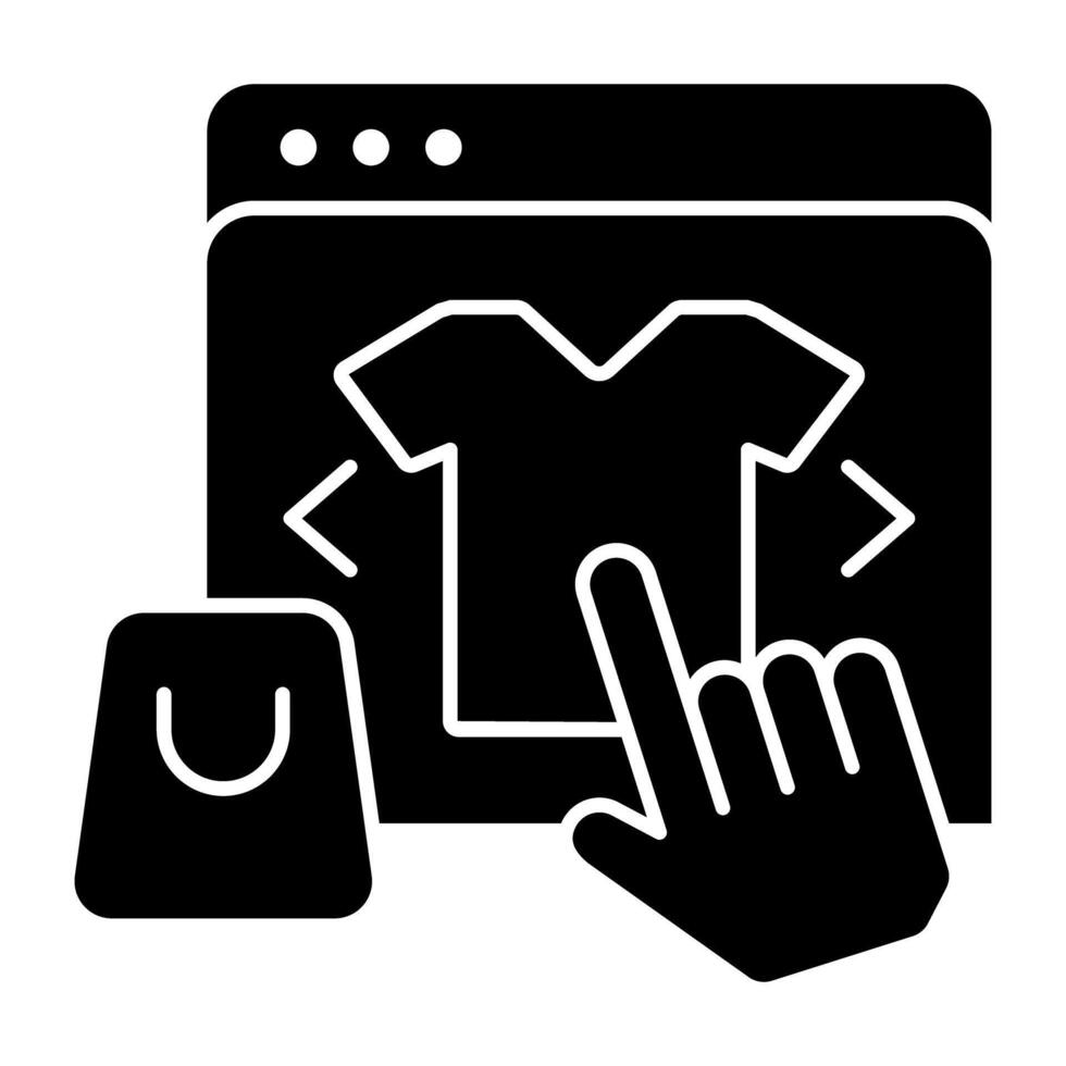 Creative design icon of web shopping vector