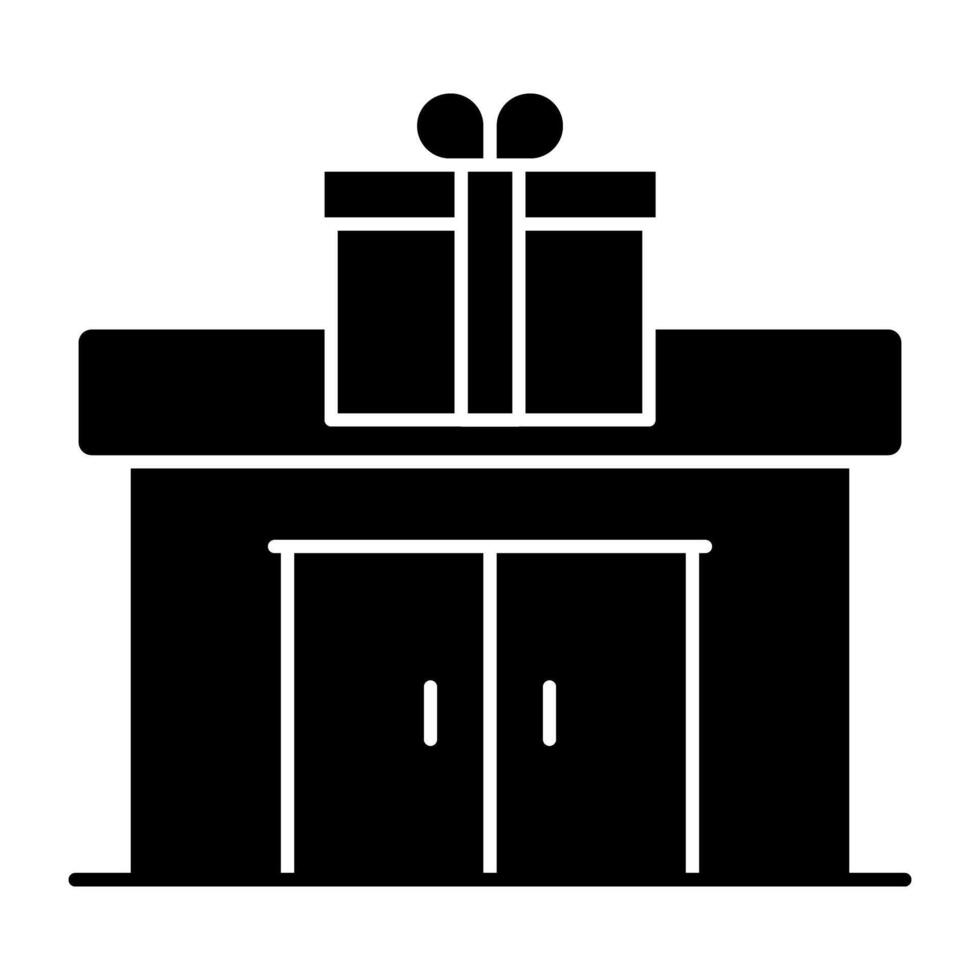 An Icon design of shop gift vector