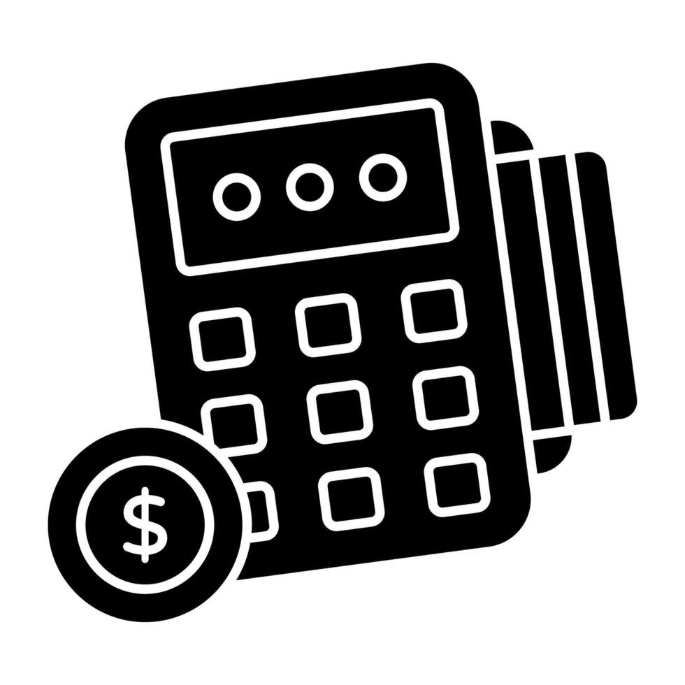 A beautiful design icon of cash till vector