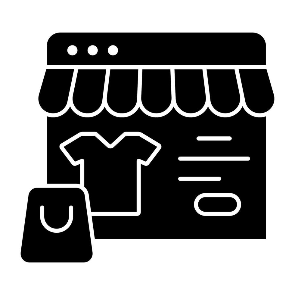Perfect design icon of web shop vector