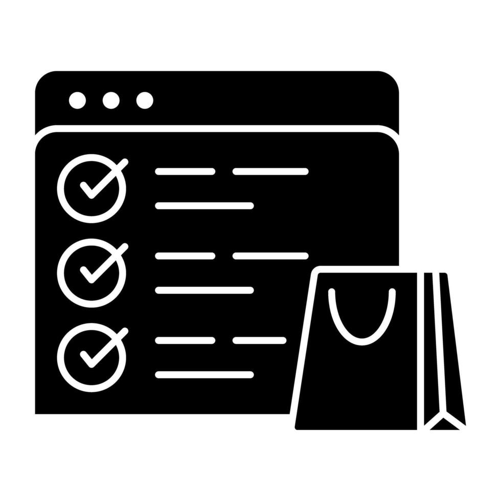 Premium design icon of web list vector