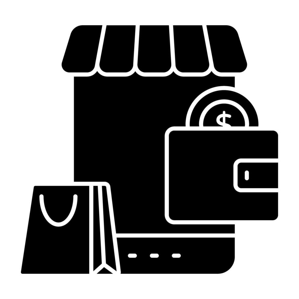 A colored design icon of wallet vector