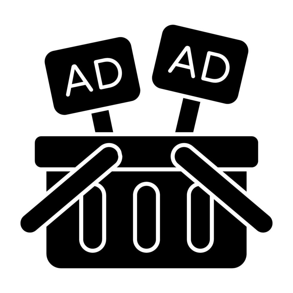 Creative design icon of shopping ad vector