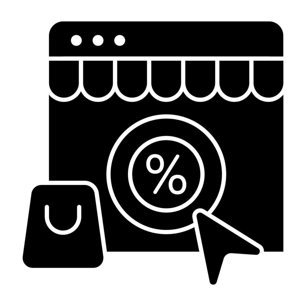 An icon design of web sale vector