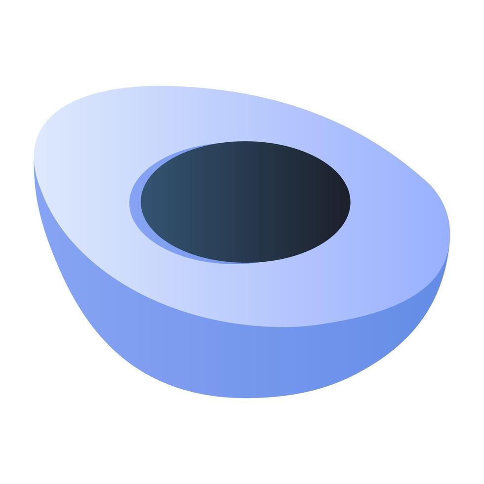 Boiled egg icon, editable vector
