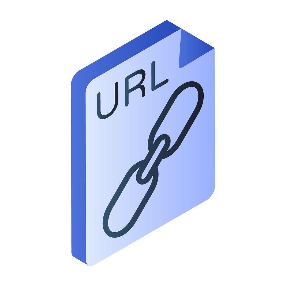 Editable design icon of url file vector