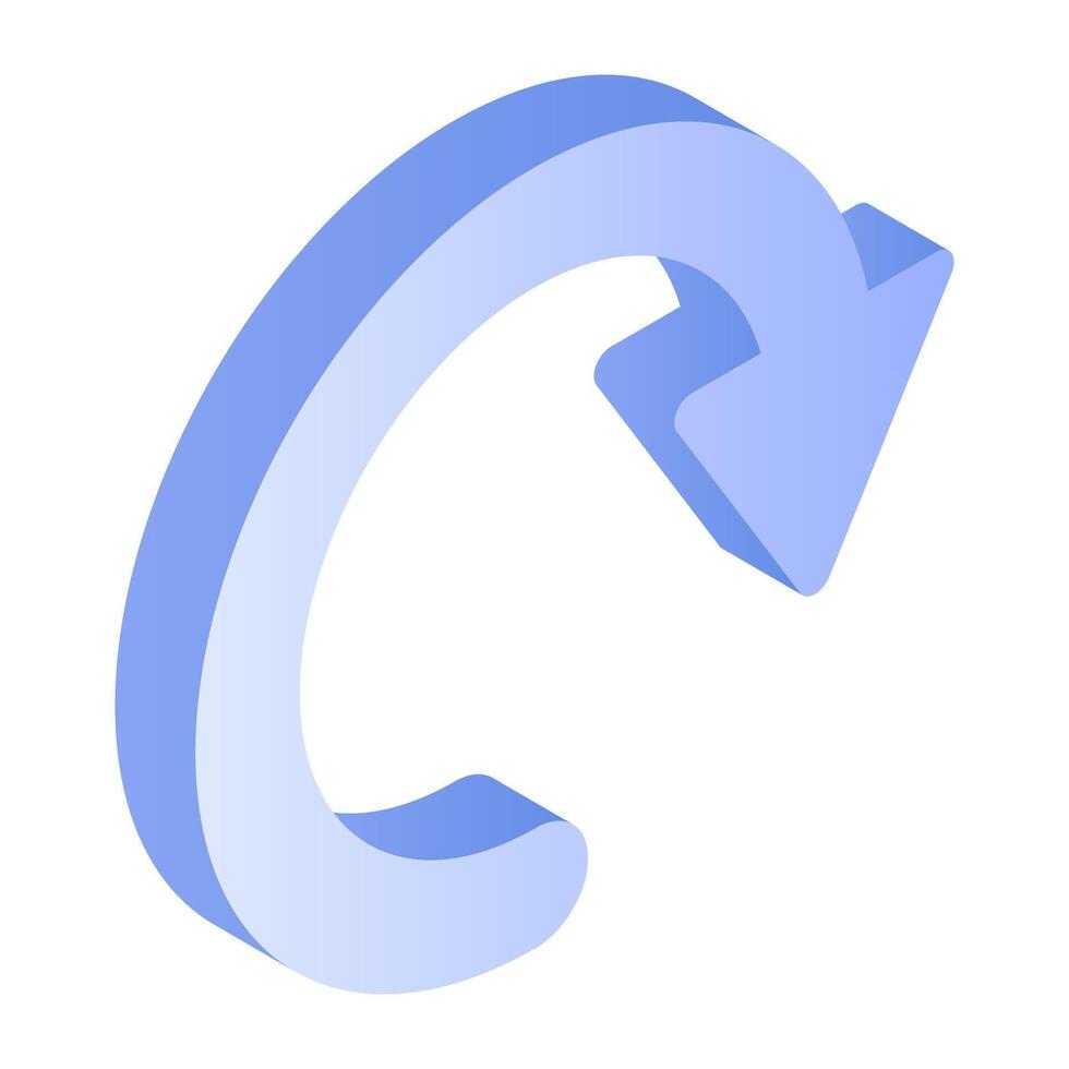 A unique design icon of reload arrow vector