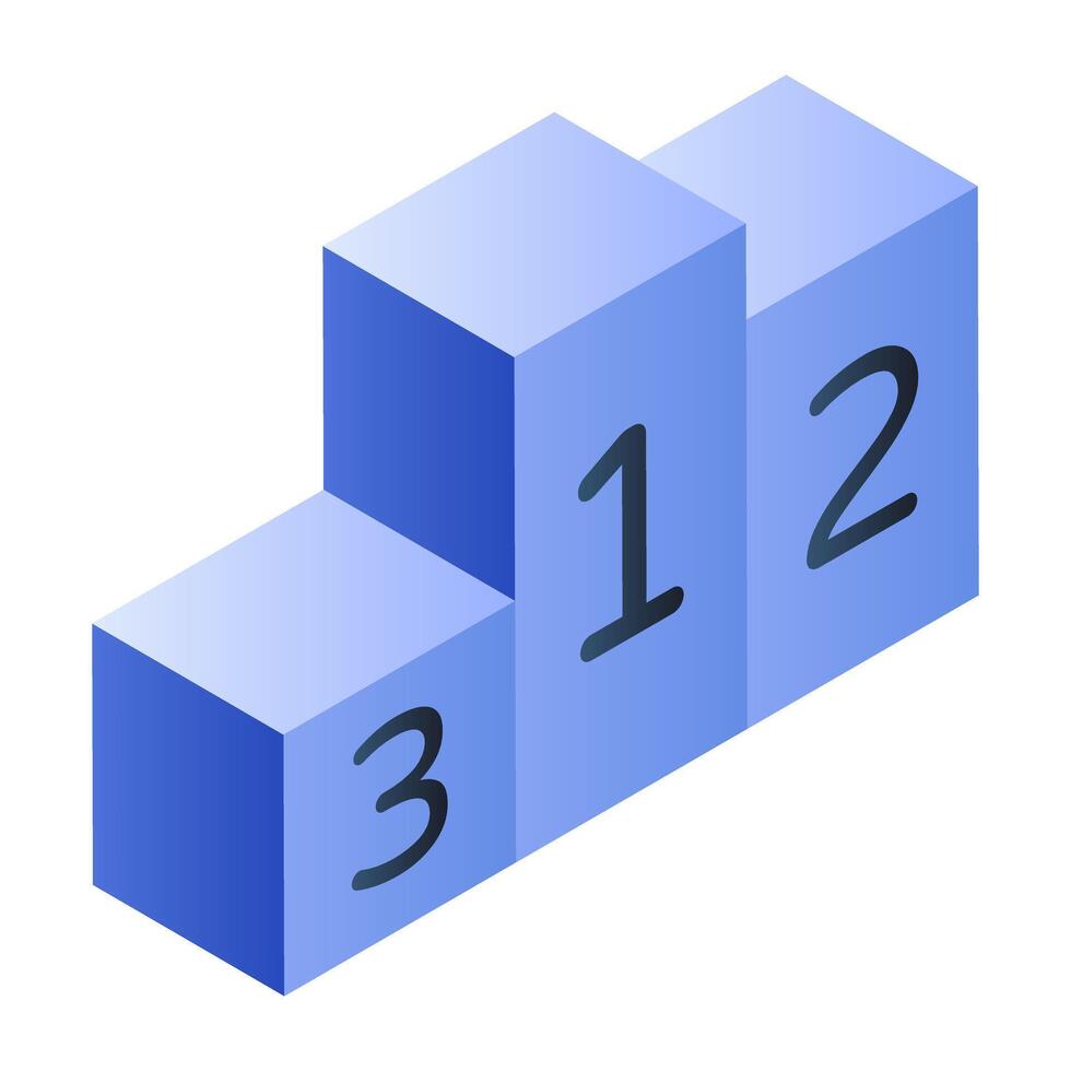 Position ranking board, icon of leaderboard vector