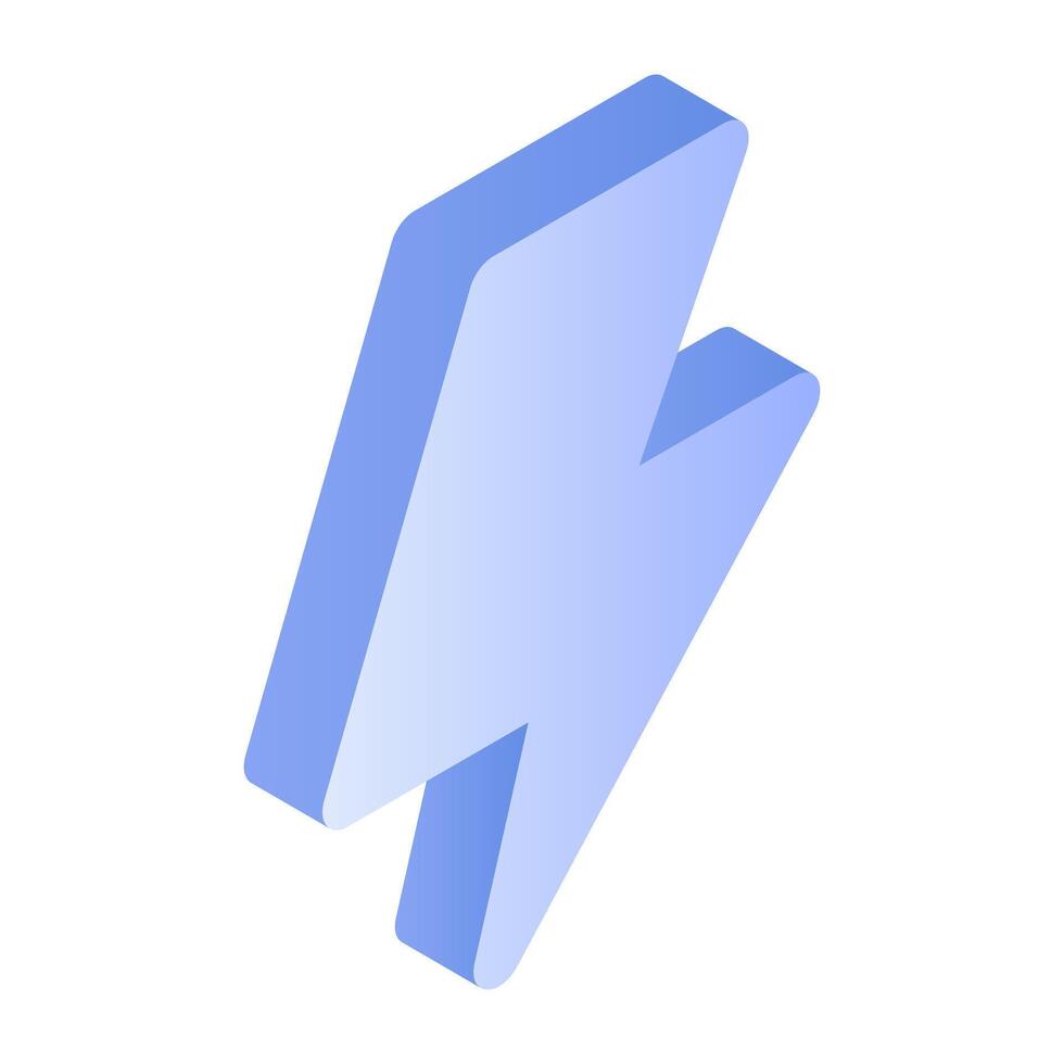 A beautiful design icon of bolt vector