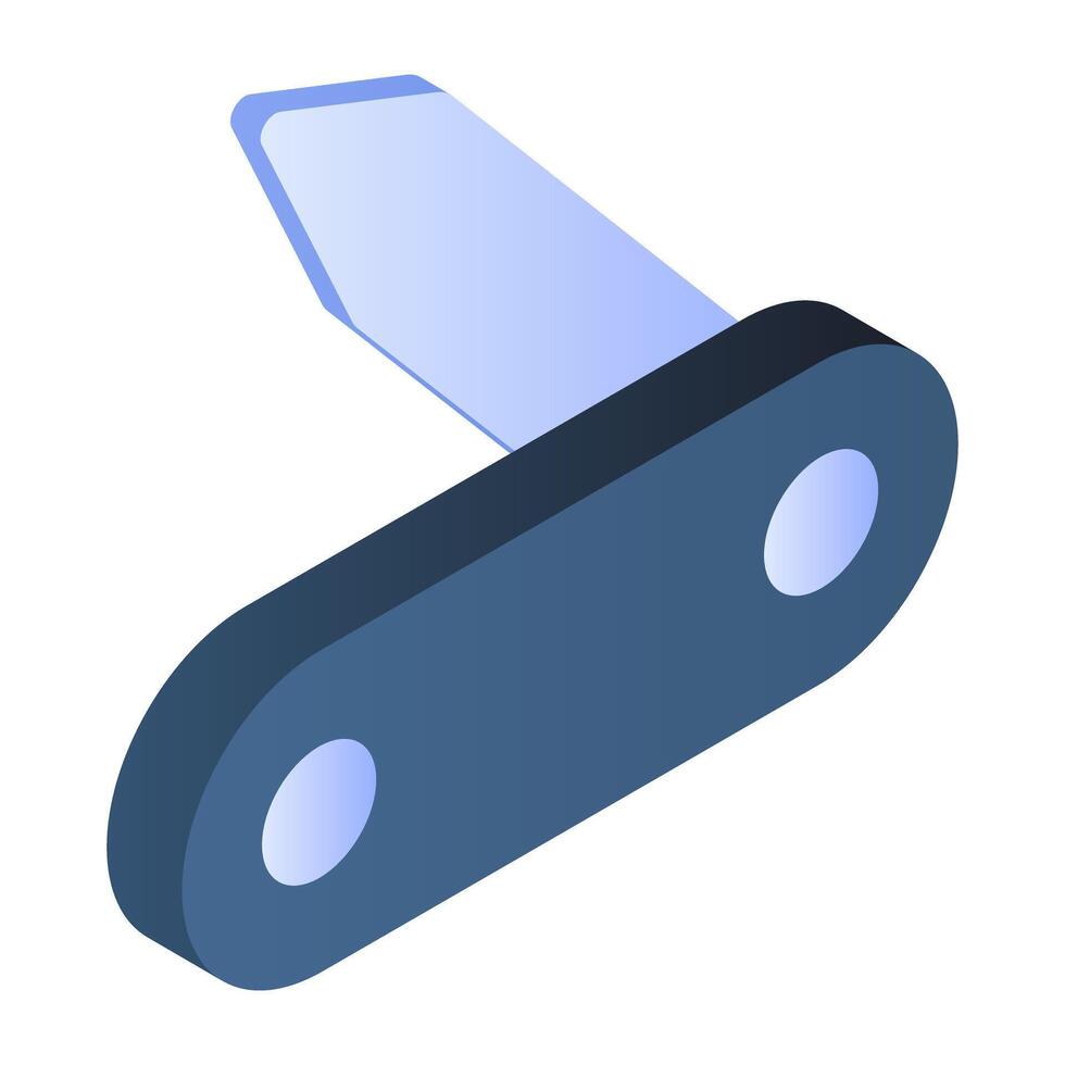 Trendy design of pocket knife vector