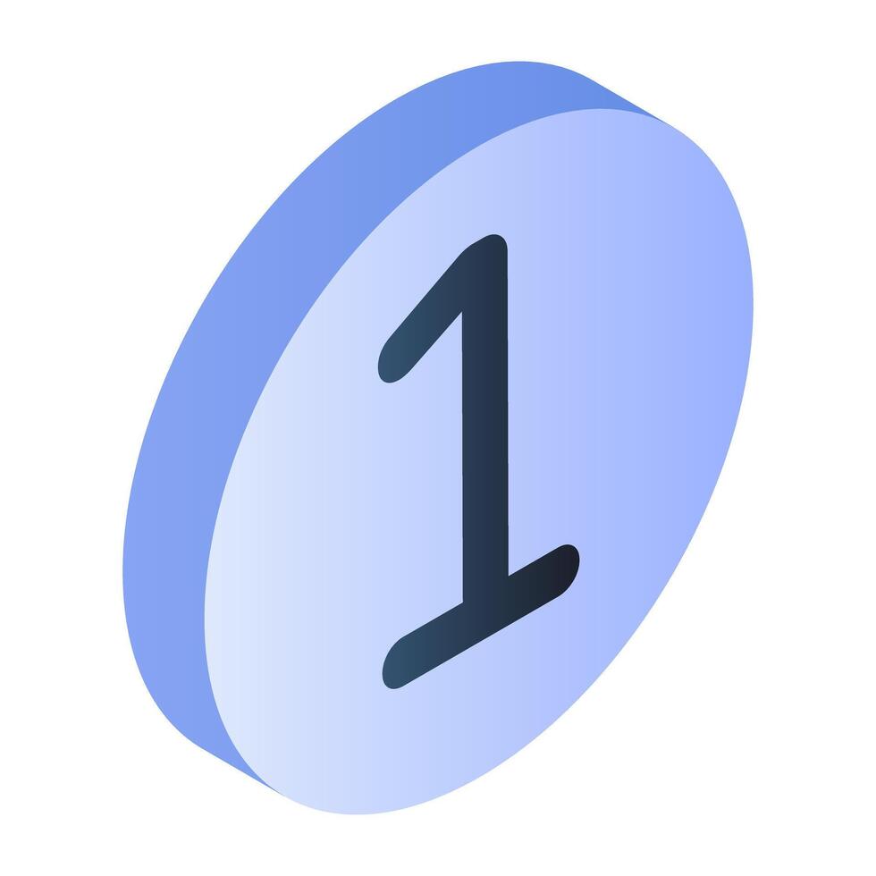 Premium download icon of number 1 vector