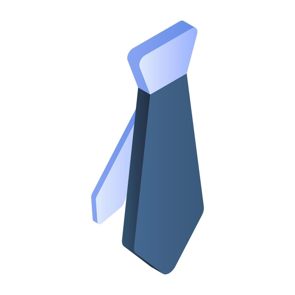 Editable design icon of tie vector