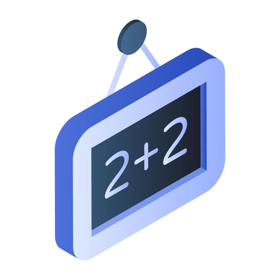 A creative design icon of math learning vector