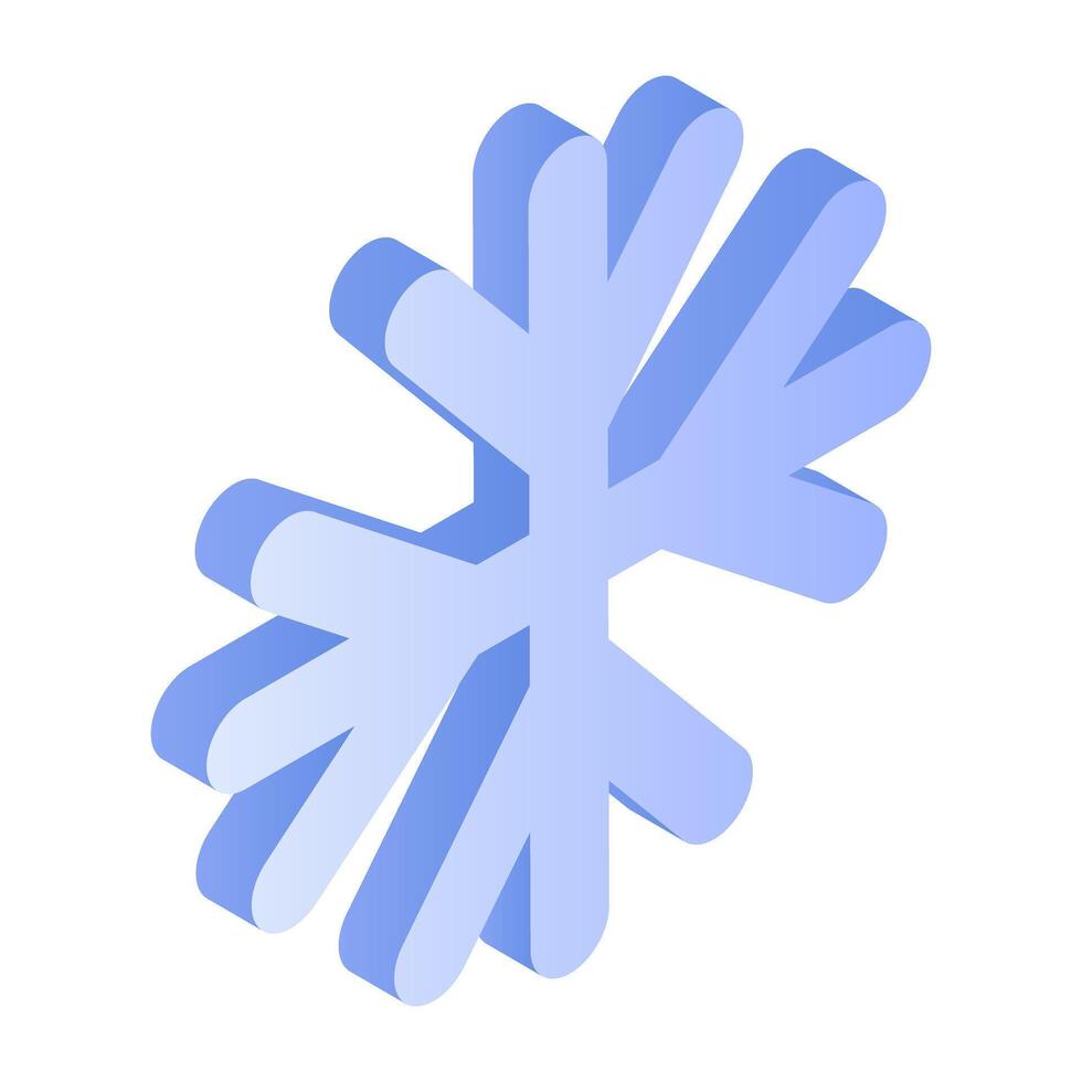 Modern design icon of snowflake vector