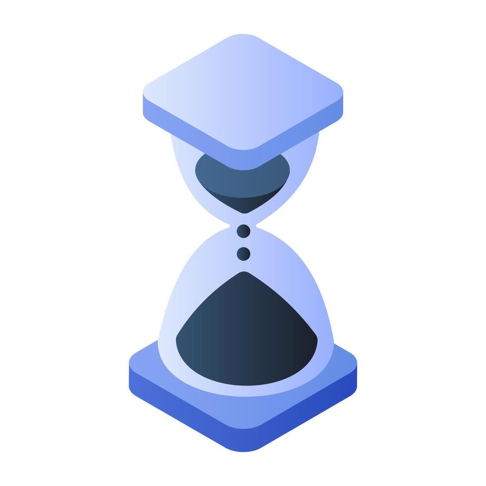An icon design of hourglass vector