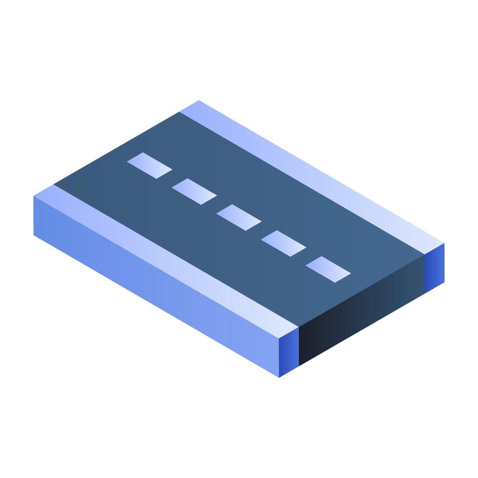 Conceptual flat design icon of road vector