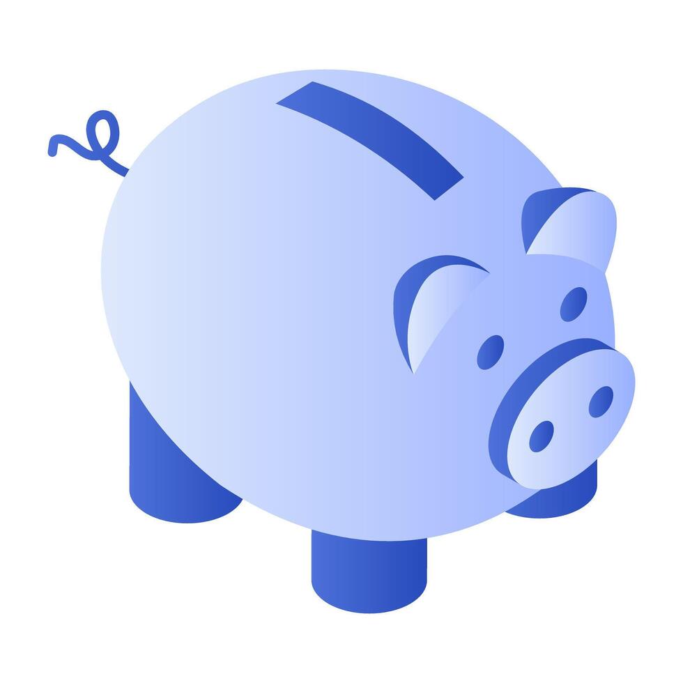 Modern design icon of piggy bank vector