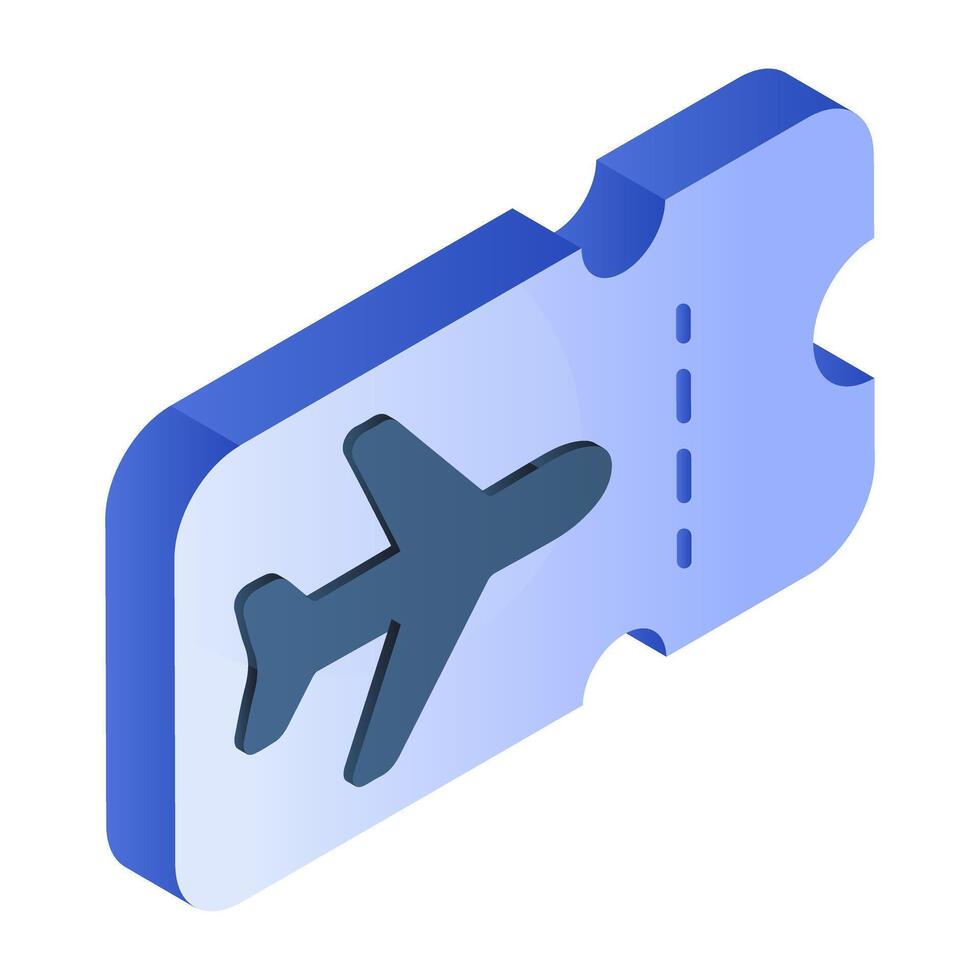 A unique design icon of air ticket vector