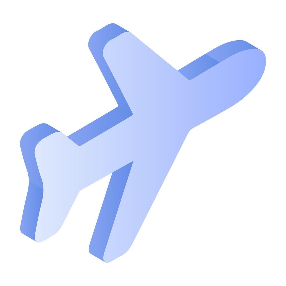 A beautiful design icon of airplane vector