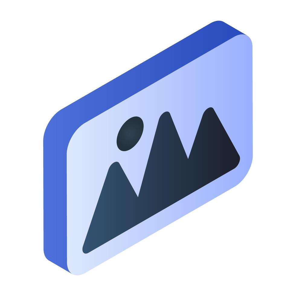 Photo icon, editable vector