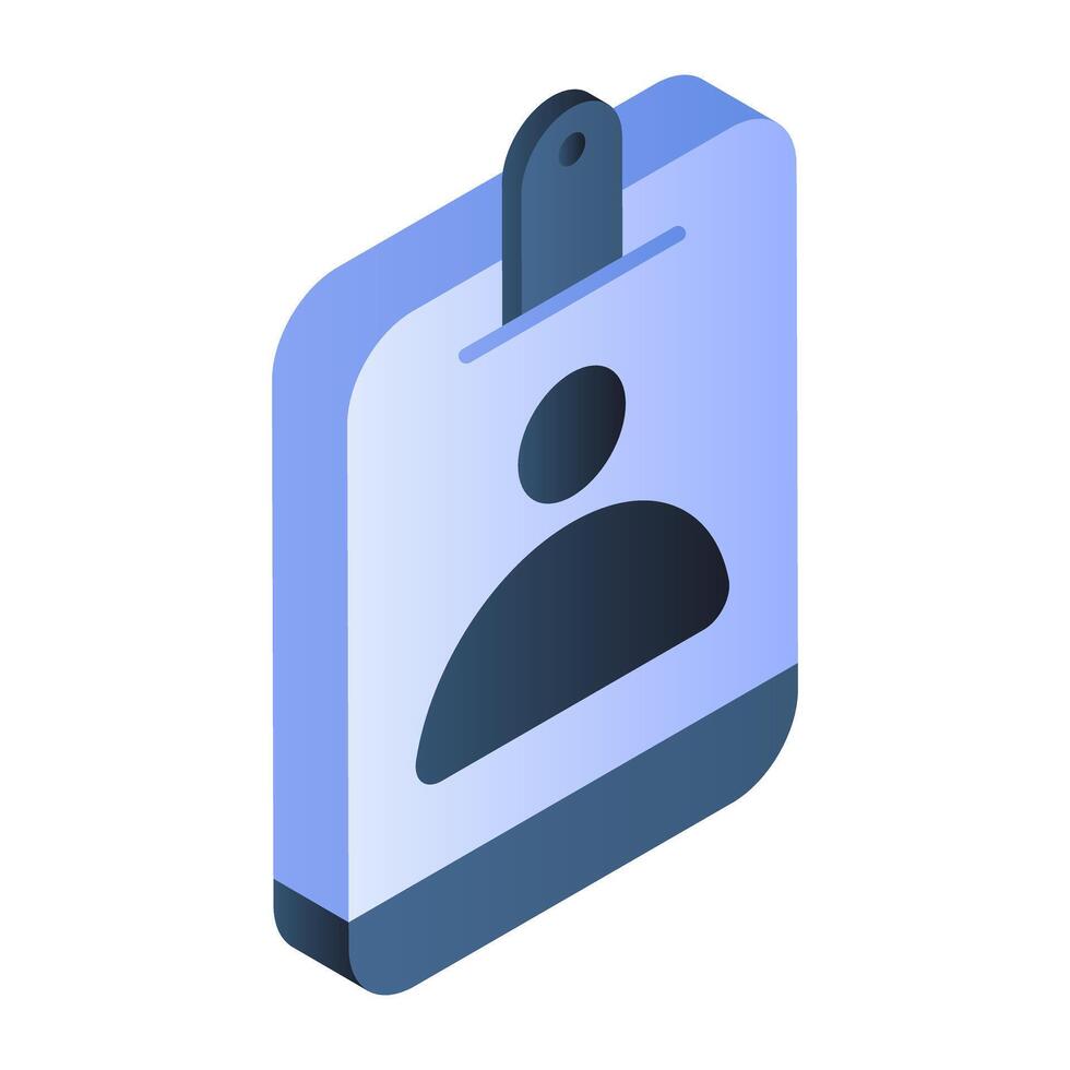 A modern design icon of I'd card vector