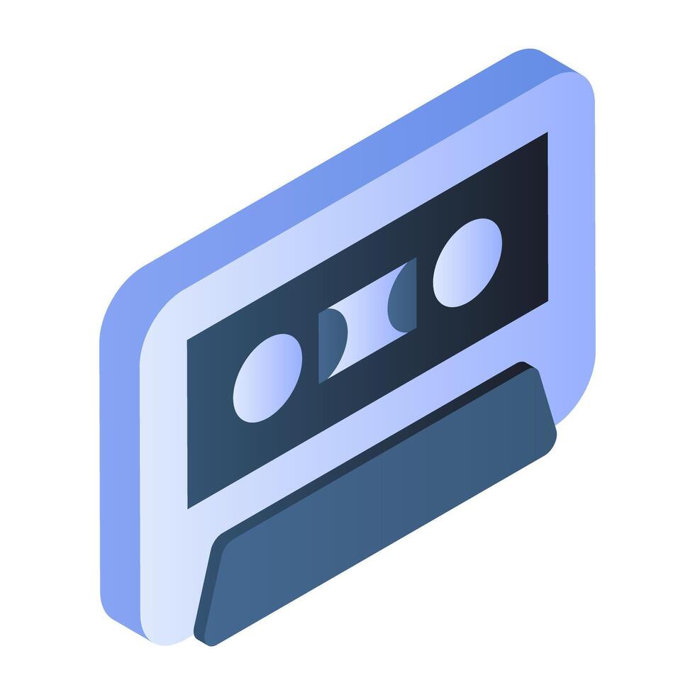 An icon design of cassette vector